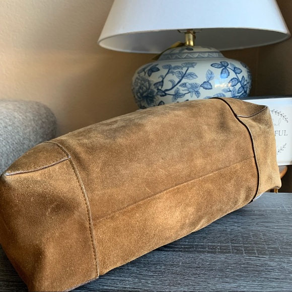 Gucci Brown Suede Structured Hobo Bag - Picture 7 of 14